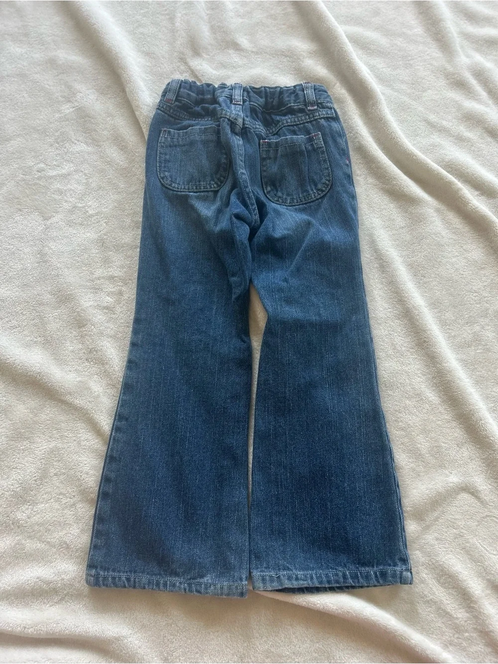 Y2K Gymboree Embroidered 'Hugs and Kisses' Girls' Denim Jeans - Wide Leg